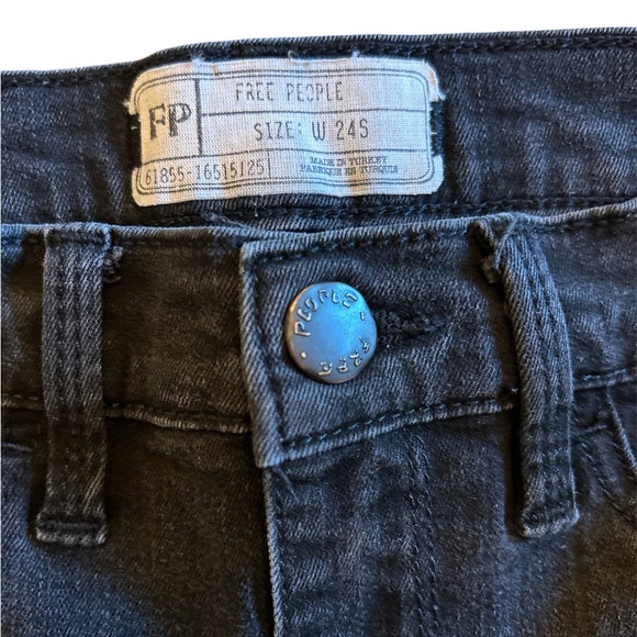 Free People Black Skinny Jean Size 24 Short - Picture 2 of 3